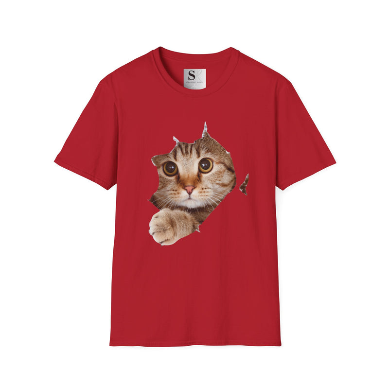 "Peek-a-Boo Kitty" T-Shirt - Cute Cat Graphic Tee