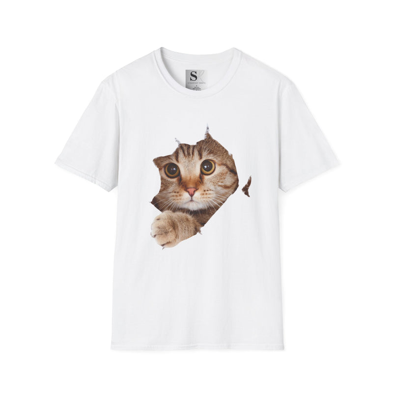 "Peek-a-Boo Kitty" T-Shirt - Cute Cat Graphic Tee