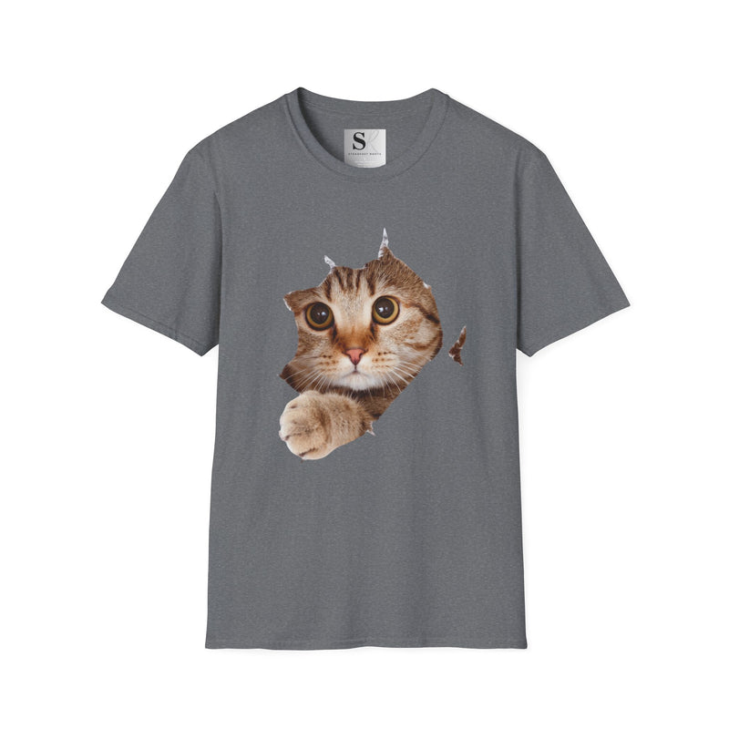 "Peek-a-Boo Kitty" T-Shirt - Cute Cat Graphic Tee