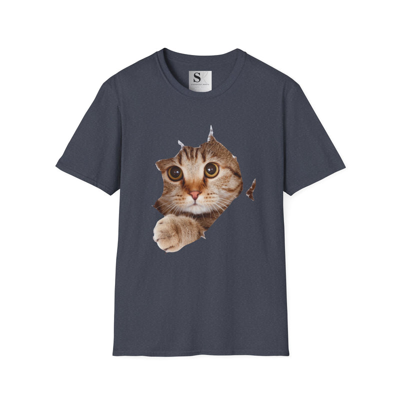 "Peek-a-Boo Kitty" T-Shirt - Cute Cat Graphic Tee