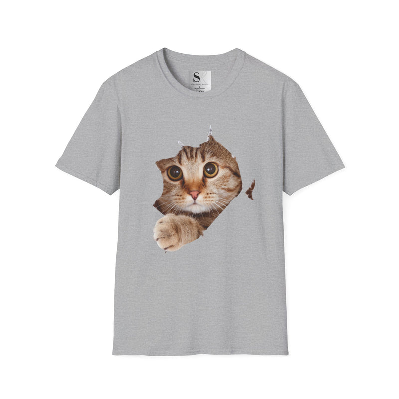 "Peek-a-Boo Kitty" T-Shirt - Cute Cat Graphic Tee