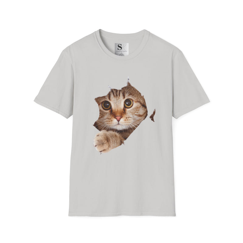 "Peek-a-Boo Kitty" T-Shirt - Cute Cat Graphic Tee