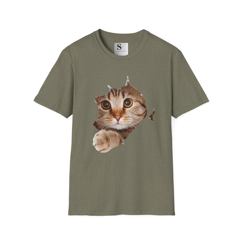 "Peek-a-Boo Kitty" T-Shirt - Cute Cat Graphic Tee