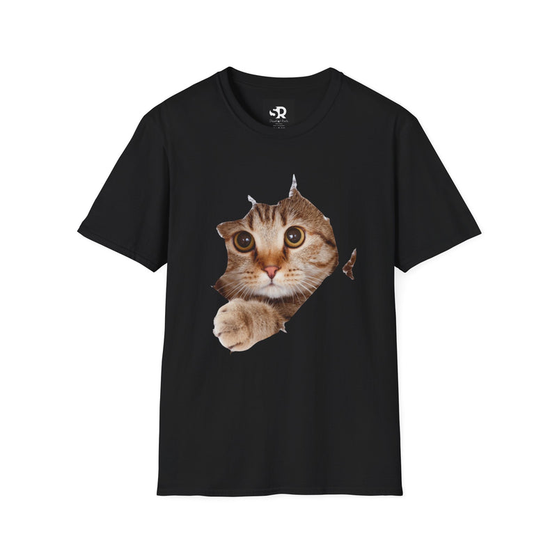 "Peek-a-Boo Kitty" T-Shirt - Cute Cat Graphic Tee